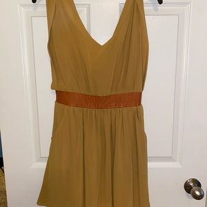 Romper with faux snake skin belt
